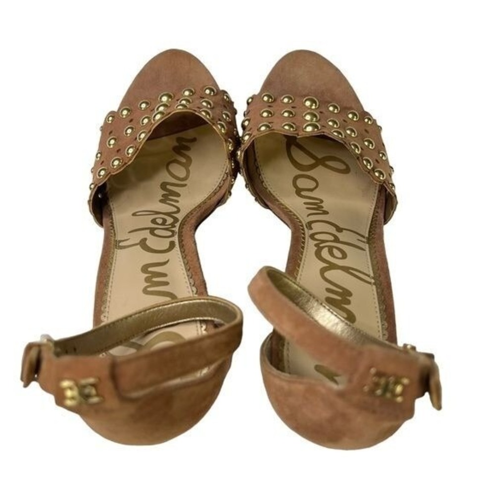 Sam Edelman Sandals Womens Size 9 Yaria Studded Suede Block Heels - Picture 7 of 12